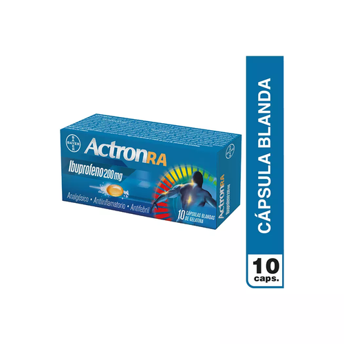 Actron Ibuprofeno 200 mg 10 Capsulas Blandas