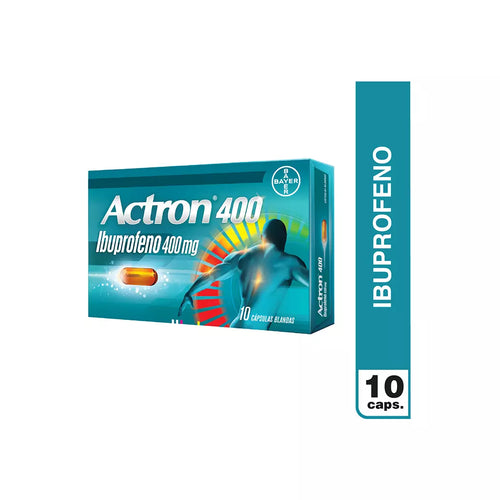 Actron Ibuprofeno 400 mg 10 Capsulas Blandas