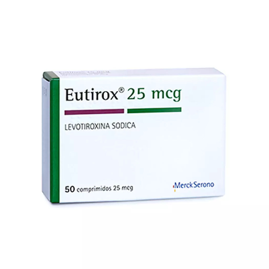 Eutirox Levotiroxina 25 mcg 50 Comprimidos