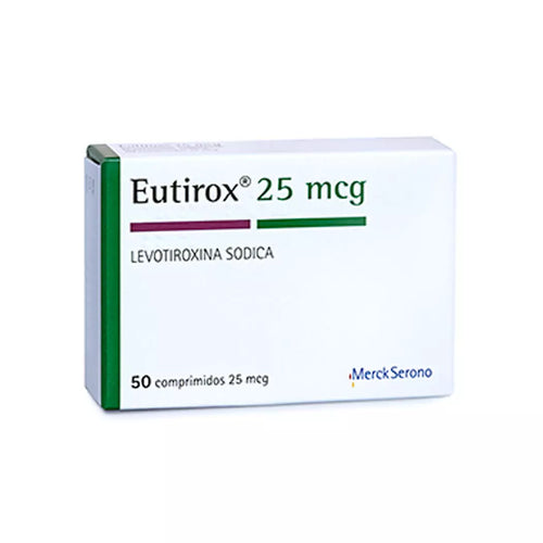 Eutirox Levotiroxina 25 mcg 50 Comprimidos
