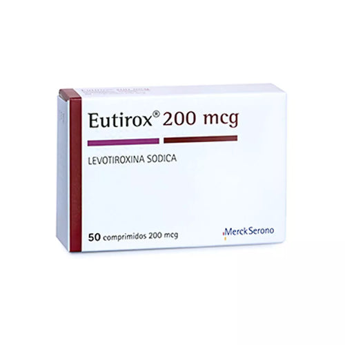 Eutirox Levotiroxina 200 mcg 50 Comprimidos