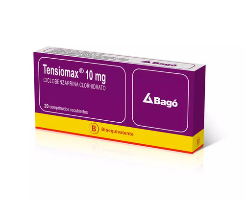 Tensiomax Ciclobenzaprina 10 mg 20 Comprimidos Recubiertos