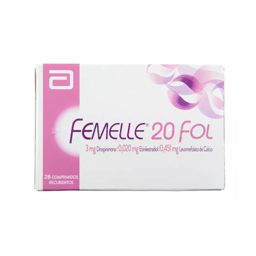 Femelle 20 Fol Drospirenona/Etinilestradiol/Levomefolato 3mg/0,020mg/0,451 mg 28 Comprimidos Recubiertos