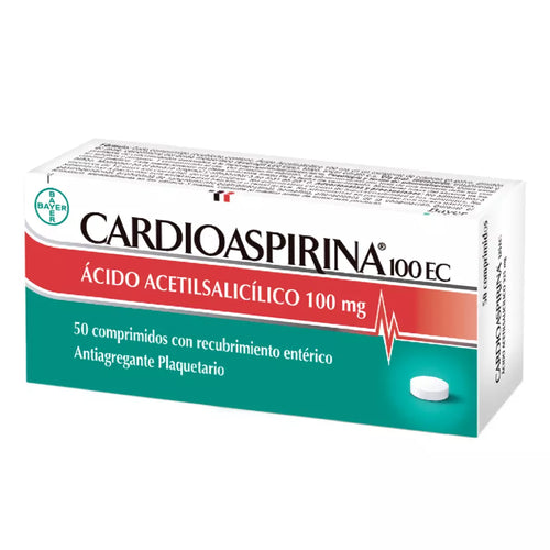 Cardioaspirina Acido Acetilsalicilico 100 mg 50 Comprimidos Recubiertos