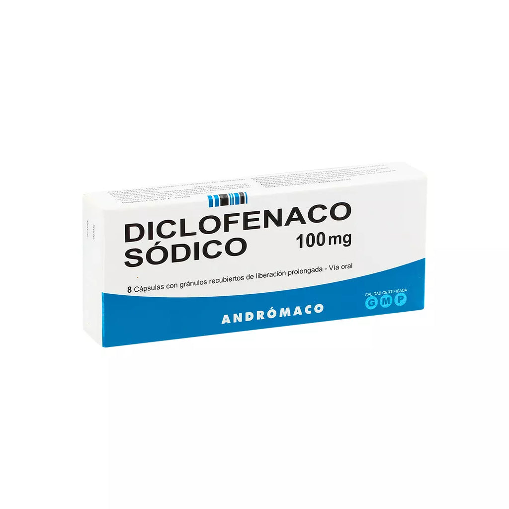 Diclofenaco Sodico 100 mg 8 Capsulas
