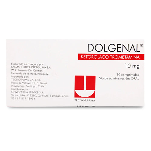 Dolgenal Ketorolaco Trometamol 10 mg 10 Comprimidos