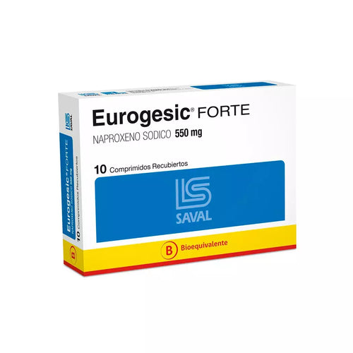 Eurogesic Forte Naproxeno Sodico 550 mg 10 Comprimidos recubiertos