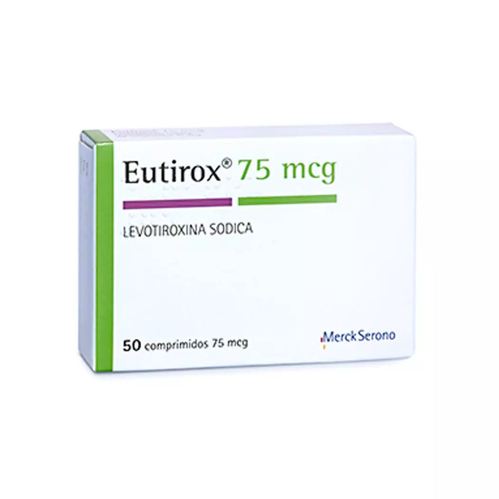 Eutirox Levotiroxina 75 mcg 50 Comprimidos