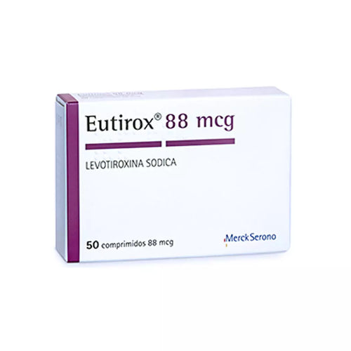 Eutirox Levotiroxina 88 mcg 50 Comprimidos
