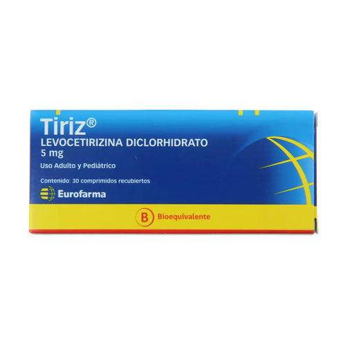Tiriz Levocetirizina 5mg 30 Comprimidos Recubiertos