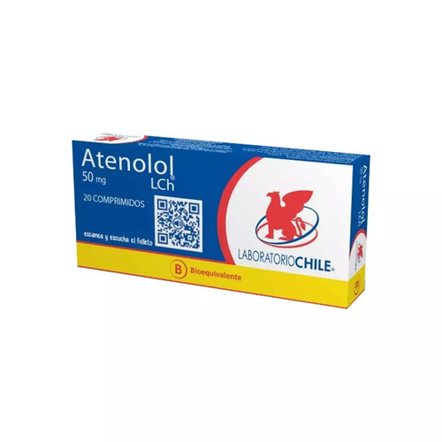 Atenolol 50 mg 20 Comprimidos