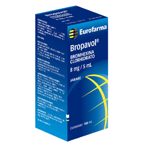 Bropavol Bromhexina 8mg/5ml Jarabe 100 ml