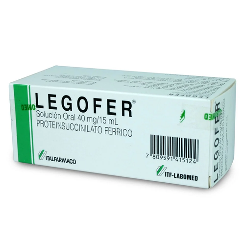 Legofer Proteinsuccinilato Ferrico 800mg/15ml 10 Ampollas