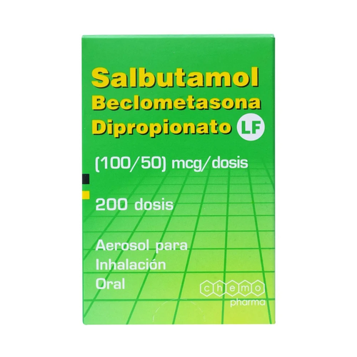 Salbutamol + Beclometasona Inhalador 200 Dosis