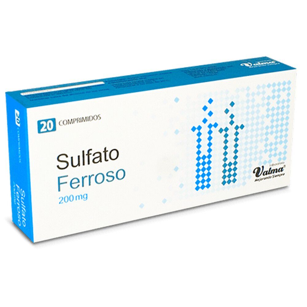 Sulfato Ferroso 200 mg 20 Comprimidos