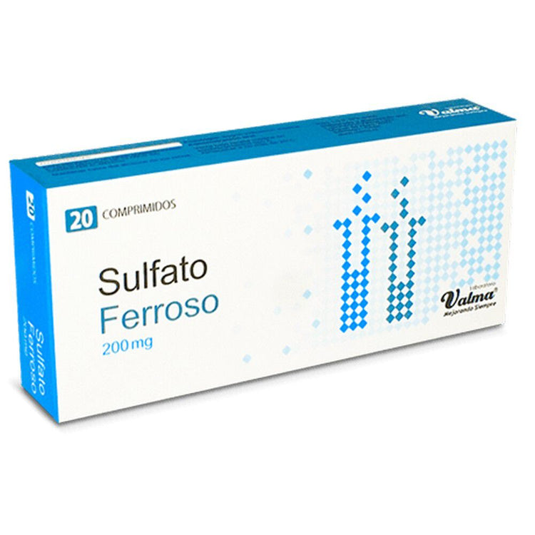 Sulfato Ferroso 200 mg 20 Comprimidos