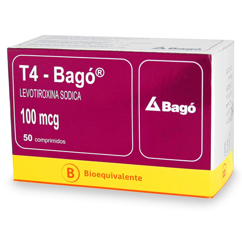 T4 - Bagó Levotiroxina 100 mcg 50 Comprimidos