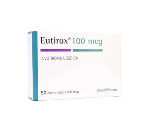 Eutirox Levotiroxina 100 mcg 50 Comprimidos