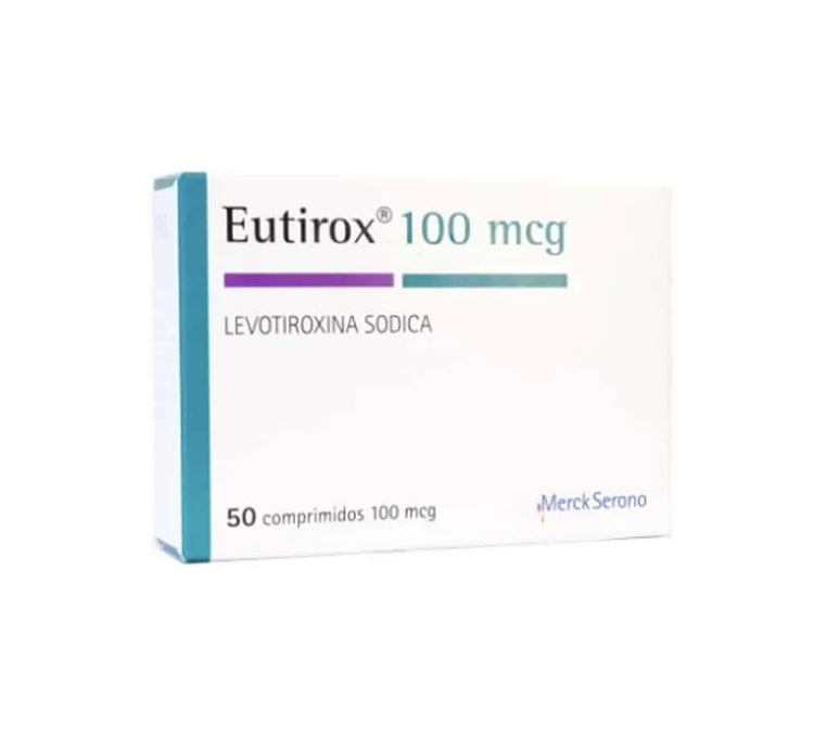 Eutirox Levotiroxina 100 mcg 50 Comprimidos