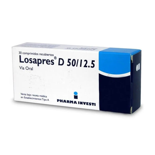 Losapres D 50/12.5 Losartan/Hidroclorotiazida 30 Comprimidos Recubiertos