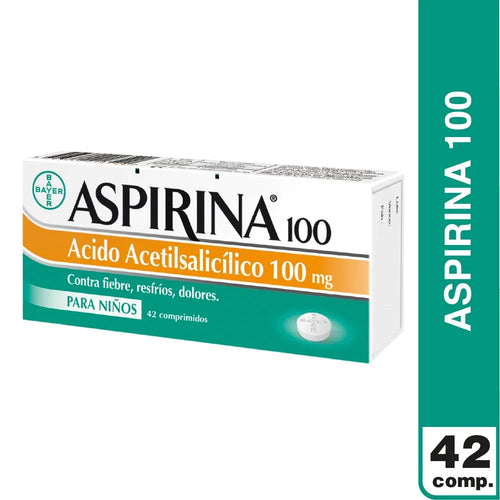 Aspirina Acido Acetilsalicilico 100 mg 42 Comprimidos