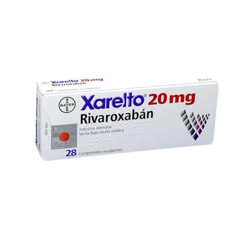 Xarelto 20 mg Rivaroxaban 28 Comprimidos Recubiertos