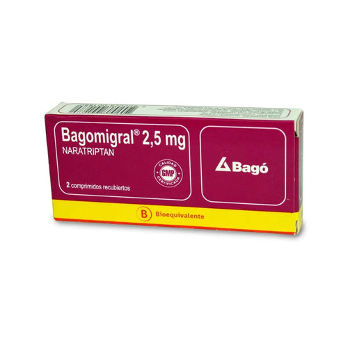 Bagomigral Naratriptan 2,5 mg 2 Comprimidos