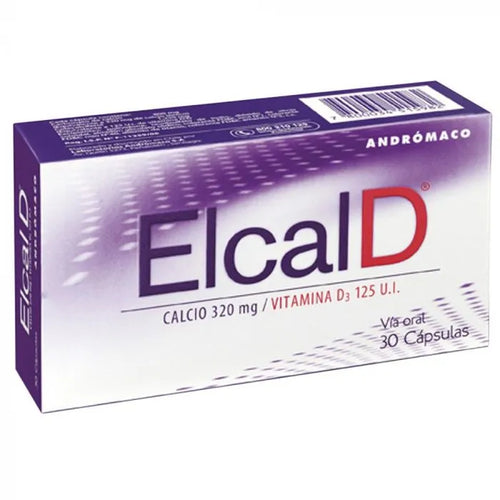 Elcal D Calcio/Vitamina D3 320mg/125UI 30 Capsulas