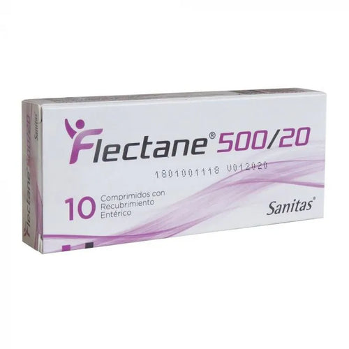 Flectane Naproxeno/Esomeprazol 500mg/20mg 10 Comprimidos Recubiertos.