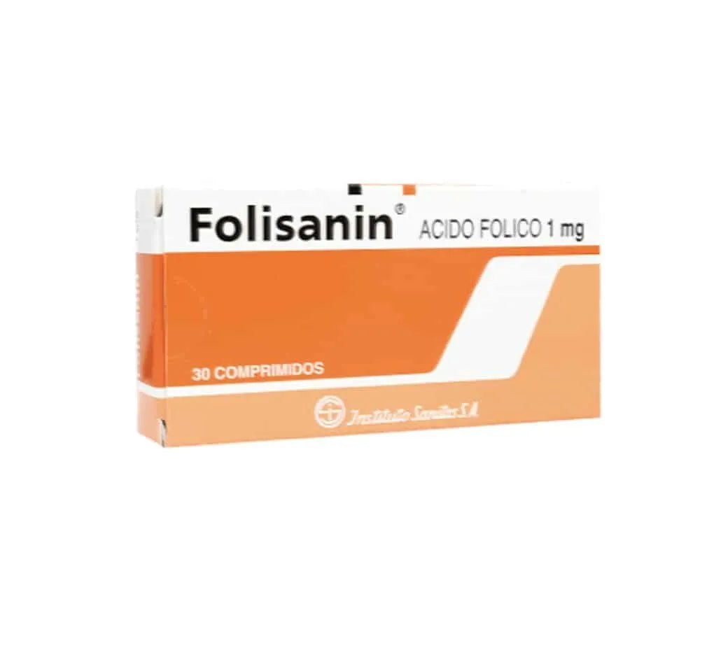 Folisanin Acido Folico 1mg 30 Comprimidos