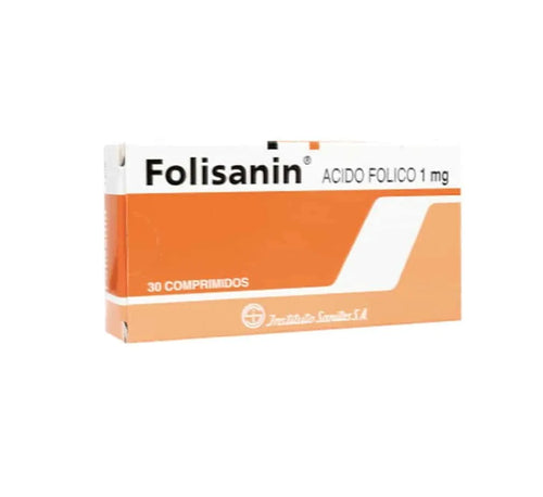 Folisanin Acido Folico 1mg 30 Comprimidos