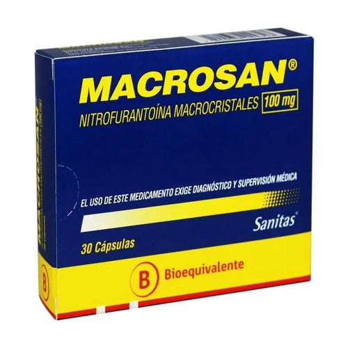 Macrosan Nitrofurantoina 100 mg 30 Cápsulas