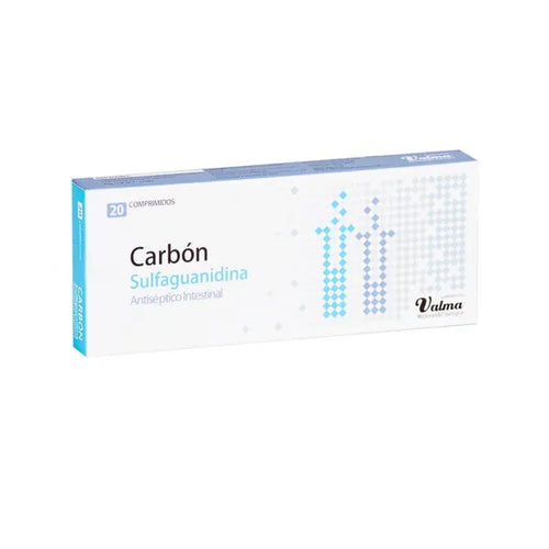 Carbon Sulfaguanidina 127 mg 20 Comprimidos