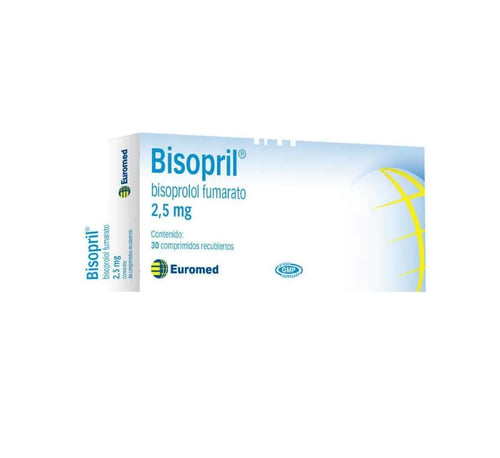 Bisopril Bisoprolol 2,5 mg 30 Comprimidos Recubiertos