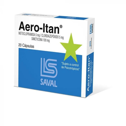 Aero-Itan Metoclopramida / Clordiazepóxido / Simeticona 20 Capsulas