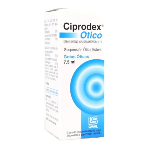 Ciprodex Ciprofloxacino/Dexametasona 0,1%/0,1% Solucion Otologica 8 ml