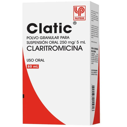 Clatic Claritromicina 250mg/5ml Suspension Oral 80 ml