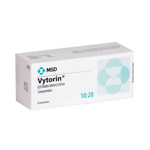 Vytorin Ezetimiba/Simvastatina 10mg/20mg 28 Comprimidos